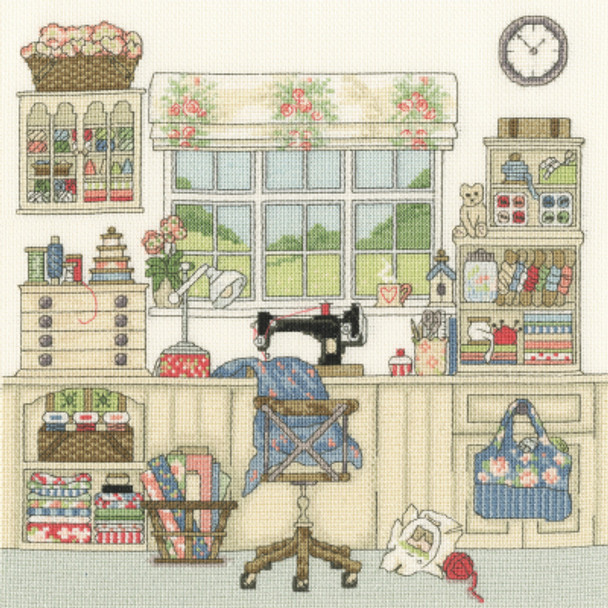 BTXSS18 My Sewing Room - Families & Hobbies by Sally Swannell Bothy Threads Counted Cross Stitch KIT