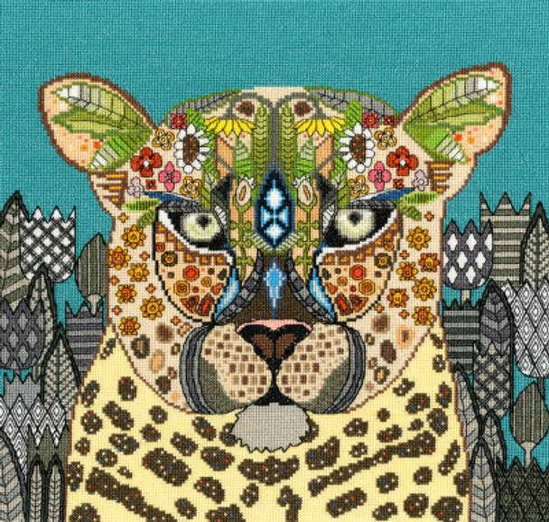 BTXSTU2 Jewelled Leopard by Sharon Turner BOTHY THREADS Counted Cross Stitch KIT