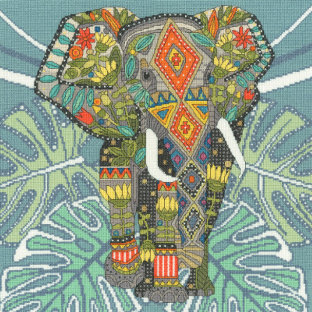 BTXSTU7 Jeweled Elephant by Sharon Turner BOTHY THREADS Counted Cross Stitch KIT