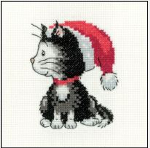 HCK1656A Black & White Christmas Kitten by Peter Underhill Heritage Crafts Kit