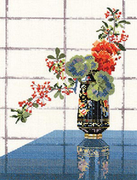 HCK655 Oriental Vase Window Flowers by John Clayton Heritage Crafts Kit