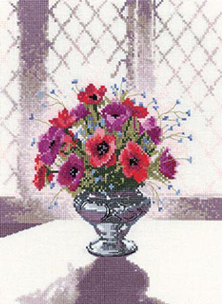 HCK656 Silver Vase Window Flowers by John Clayton Heritage Crafts Kit