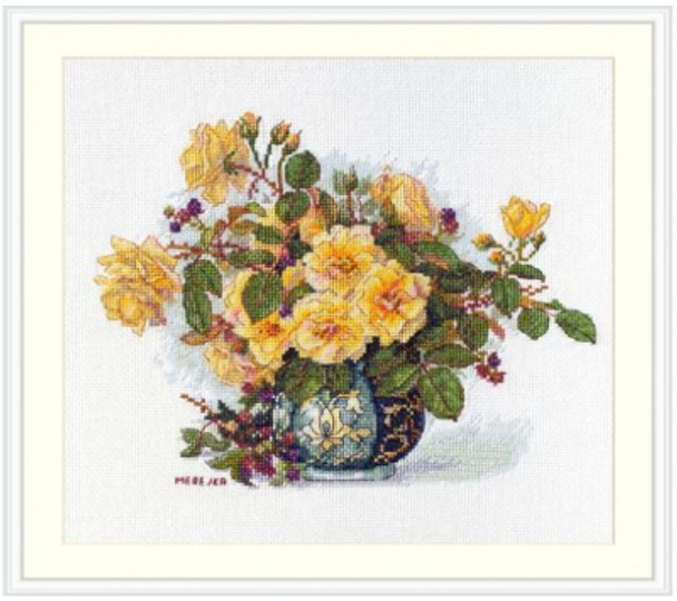 MK207A Roses and Berries Merejka Cross Stitch Kit