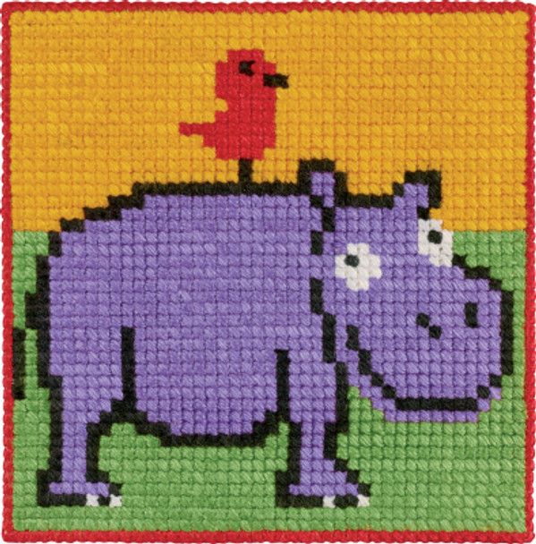 9360 Hippo - Canvas  Permin Kit