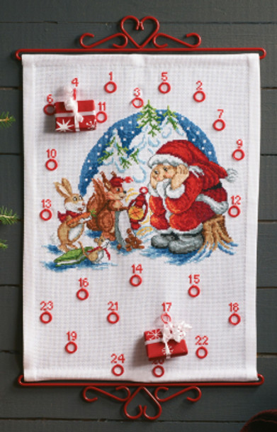 Santa Becomes Gifts Bellpull - Advent Calendar Permin
