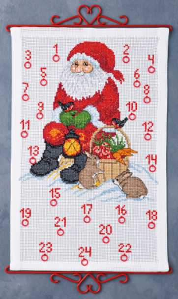 342228 Santa & Rabbits Bellpull - Advent Calendar Permin Kit