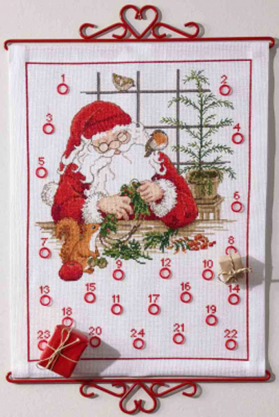 341603 Santa Claus Bellpull Calendar Permin Kit