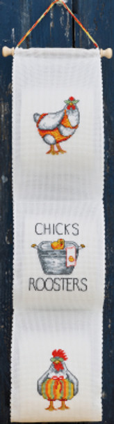 412407 Chicks & Roosters Toilet Paper Holder Permin Kit