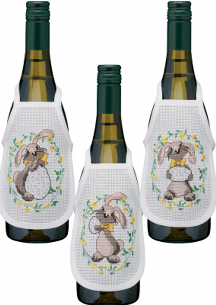 780557 Easter Bunny Bottle Aprons (3 pieces) Permin Kit