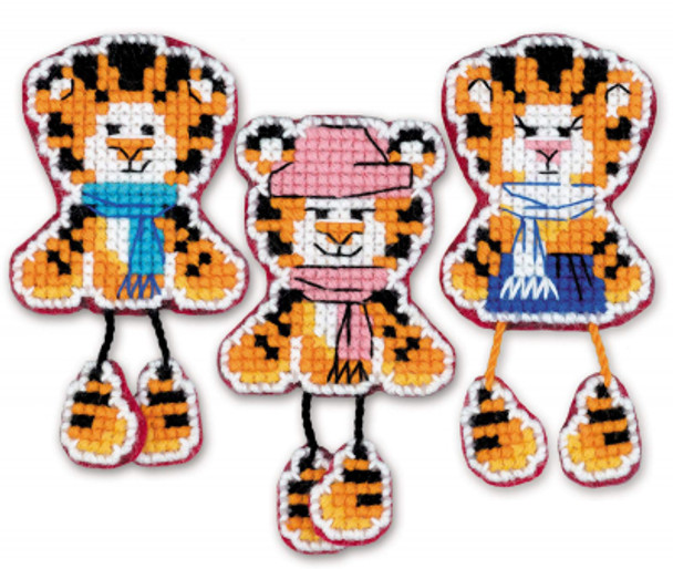 RL1957AC RIOLIS Counted Cross Stitch Kit Tiger Cubs - Magnets