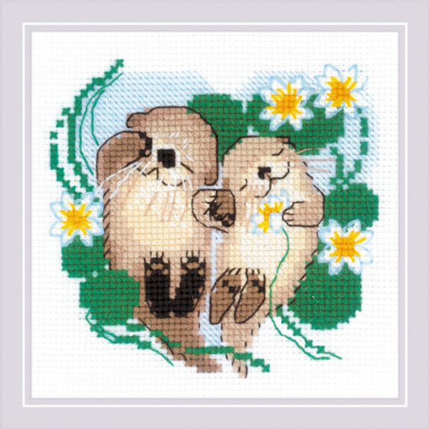 RL2011 Riolis Cross Stitch Kit Ma cherie! Otters