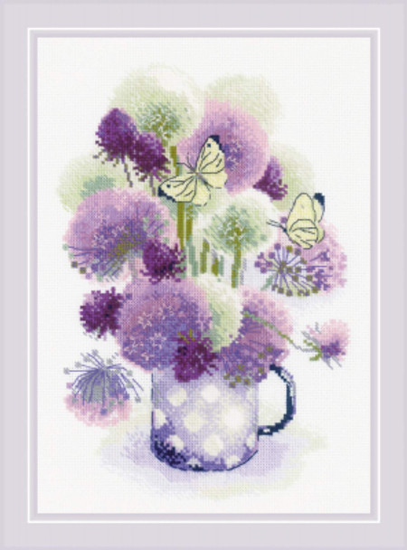 RL1974 Riolis Cross Stitch Kit Purple Allium