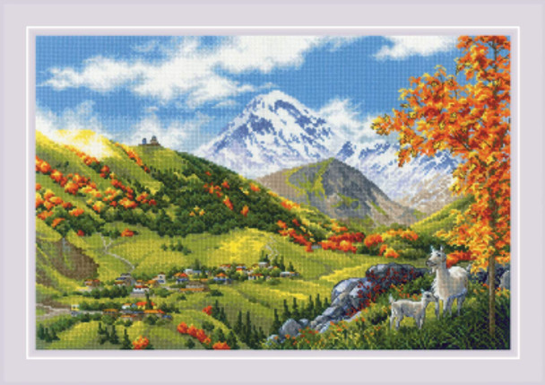 RL2072 Riolis Cross Stitch Kit Mountain Village