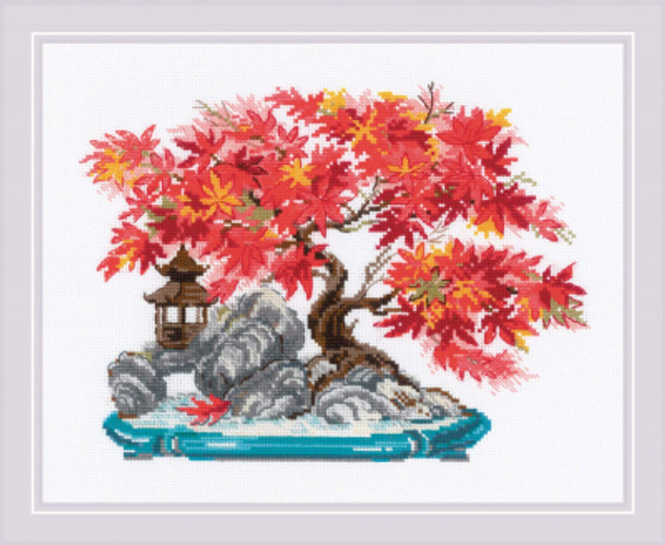 RL2044 Riolis Cross Stitch Kit Autumn Bonsai