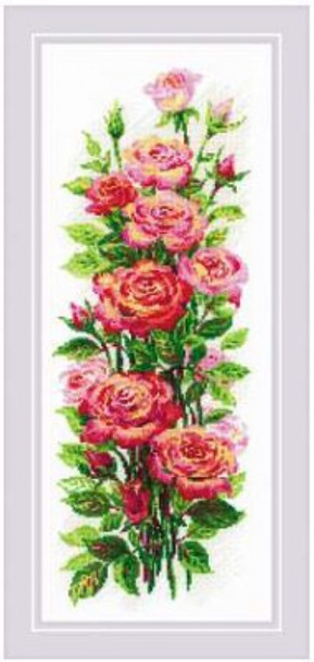 RL2057 Riolis Cross Stitch Kit Blooming Roses