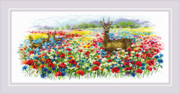 RL2066 Riolis Cross Stitch Kit Blooming Meadow