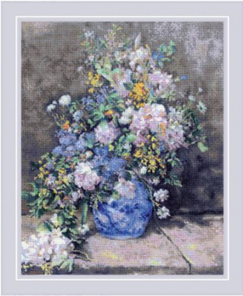 RL2137 Riolis Cross Stitch Kit Spring Bouquet after P.A. Renoir's Painting