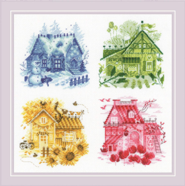 RL2143 Riolis Cross Stitch Kit Happy Street