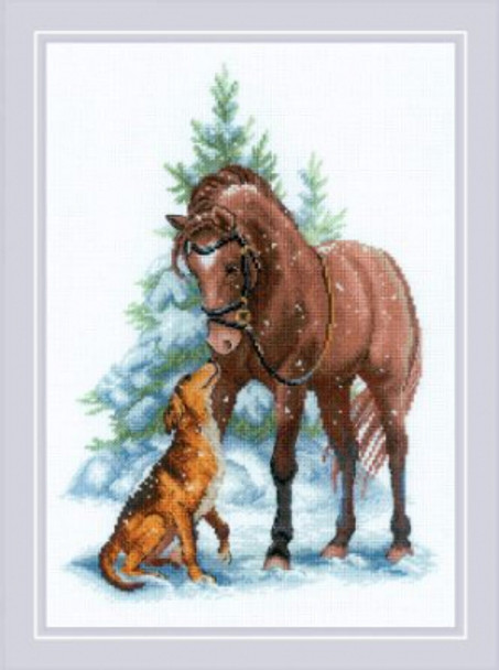 RL2159 Riolis Cross Stitch Kit Hey Buddy!