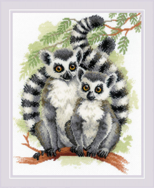 RL2196 Riolis Cross Stitch Kit Lemurs