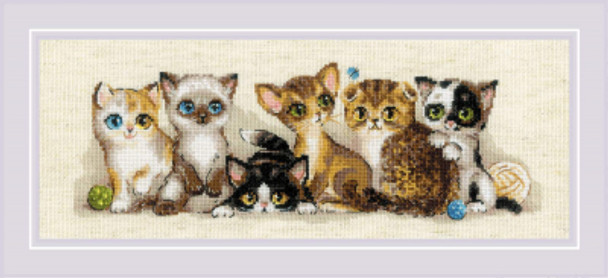 RL2180 Riolis Cross Stitch Kit Kittens
