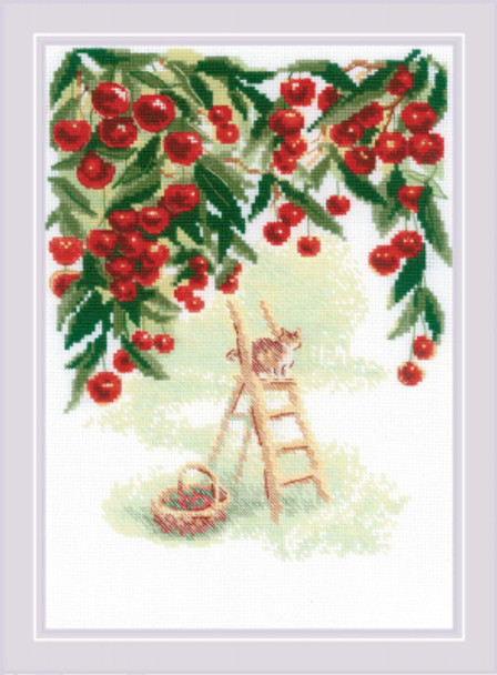 RL2205 Riolis Cross Stitch Kit Cherry Garden