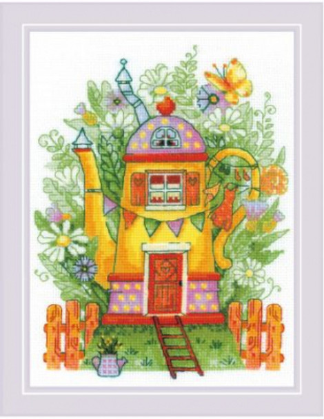 RL2206 Riolis Cross Stitch Kit Tea House