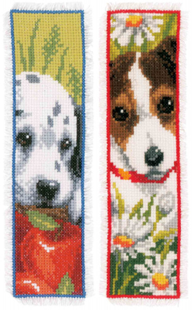 PNV147092 Dog (set of 2) Bookmarks Vervaco Kit