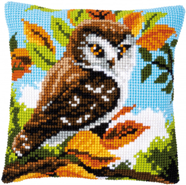 PNV148147 Owl in Bushes - Cushion Vervaco Kit