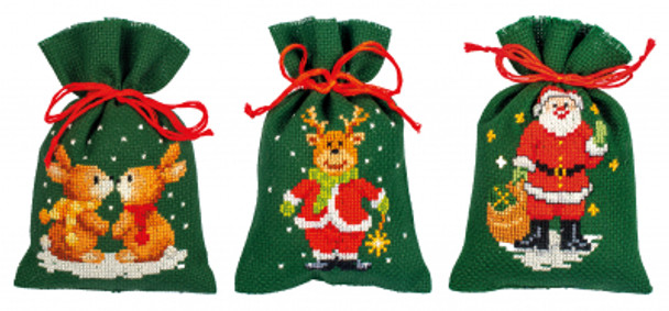 PNV152334 Christmas (set of 3) Bags Vervaco Kit