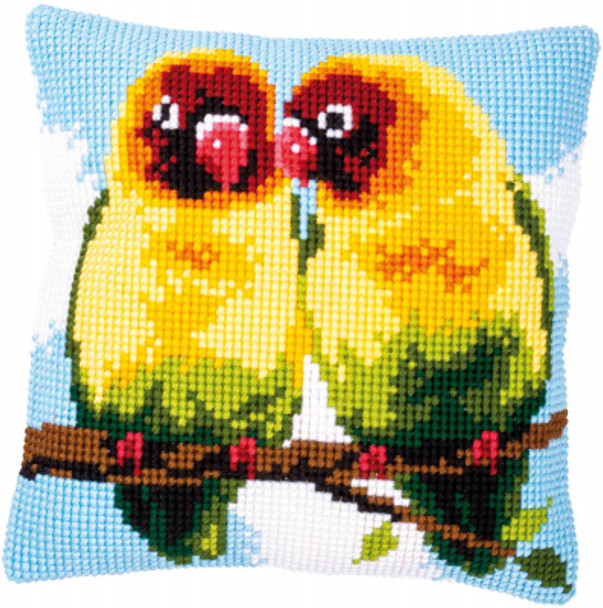 PNV153553 Lovebirds - Cushion Vervaco Kit