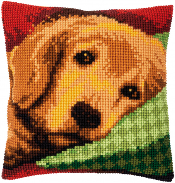 PNV158268 Sleepy Little Dog - Cushion Vervaco Cross stitch kit