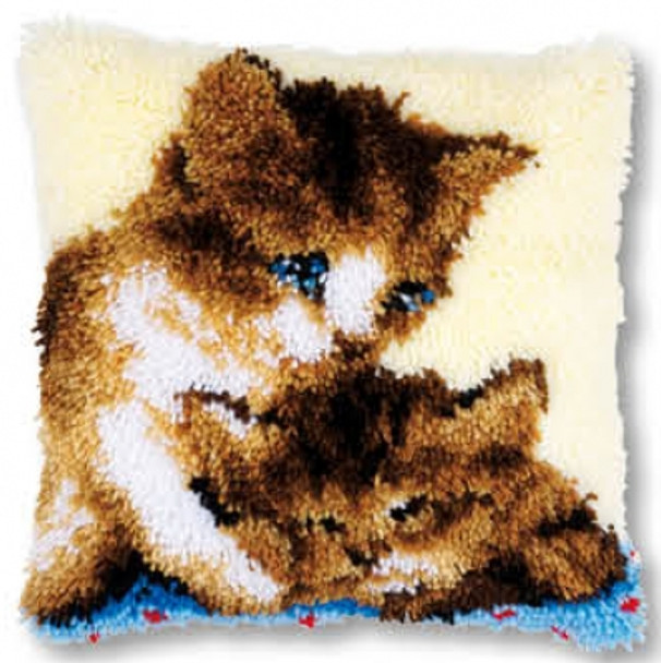 PNV158350 Two Cats - Cushion - Latch Hoo Vervaco Kit