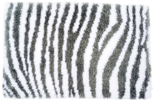 PNV172811 Zebra Print Rug - Latch Hook Vervaco