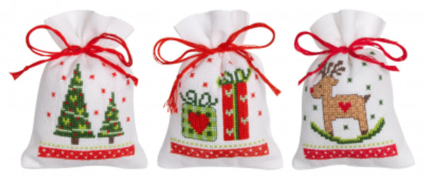 PNV188100 Christmas Figures set of 3 Bags Vervaco