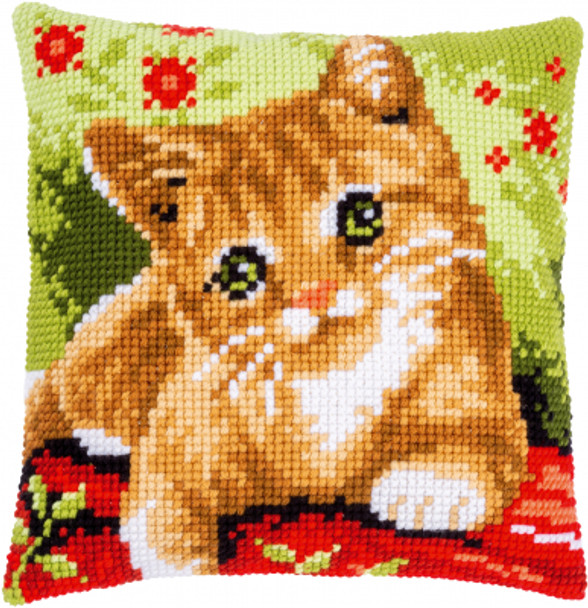 PNV195926 Sweet Kitten Cushion Vervaco