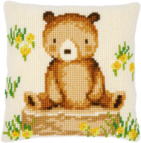 PNV197037 Forest Animals-Bear Cushion Vervaco