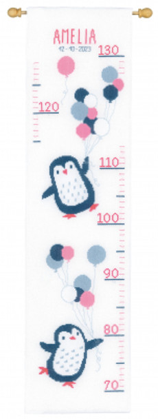 PNV199784 Hello Penguin - Growth Chart Vervaco