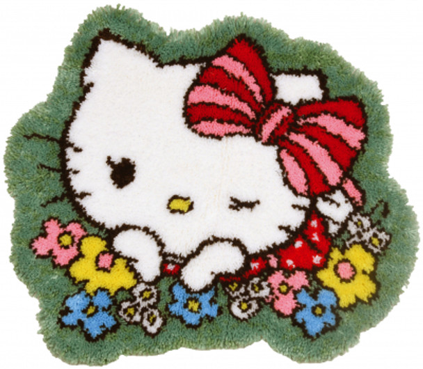 PNV205257 Hello Kitty Cuteness - Latch Hook Rug Vervaco