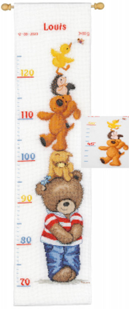 PNV202257 Popcorn & Friends - Growth Chart Vervaco Kit