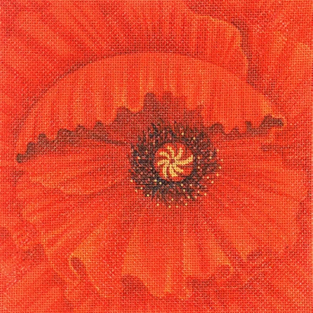 6901 Leigh Designs Red Poppy 10" x 10" 13 Mesh Bouquet