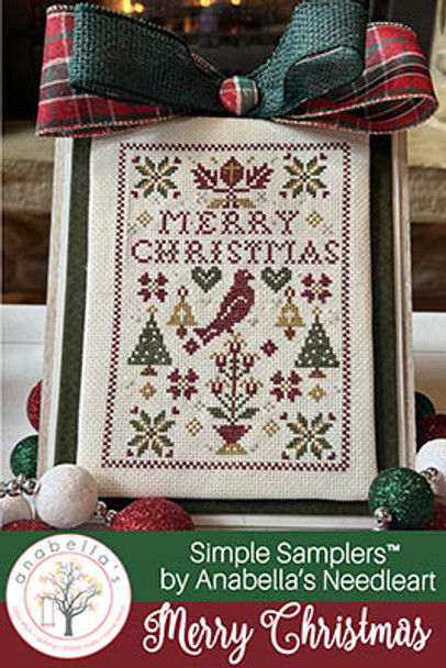 Simple Samplers Merry Christmas 70w x 100h by Anabella's 23-3113