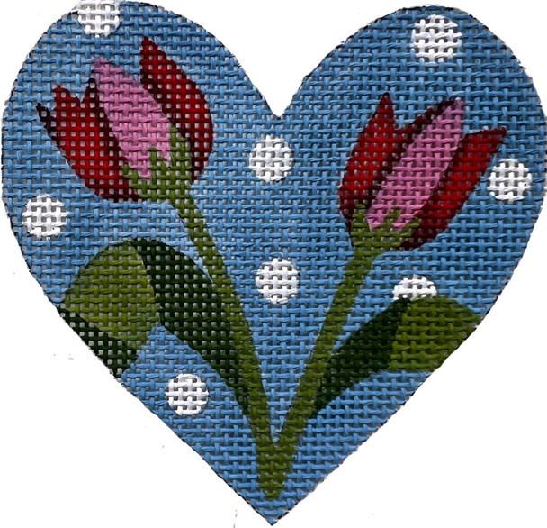 APX609! TULIP HEART  4.25 x 4.25 13 Mesh Alice Peterson Designs
