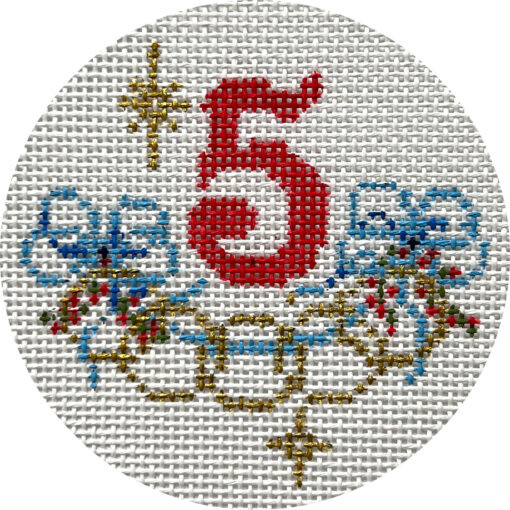 APX544! FIVE GOLDEN RINGS 4” Round 13 Mesh Alice Peterson Designs