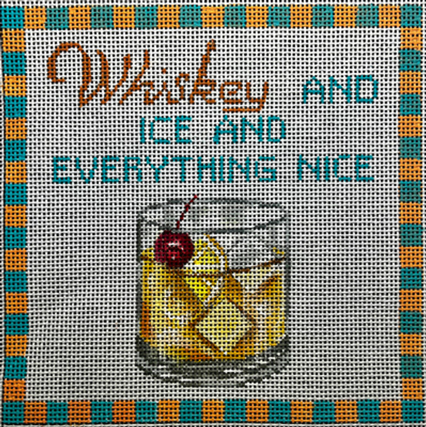 GEP384 WHISKEY AND ICE 7 x 7 13  Mesh Gayla Elliott