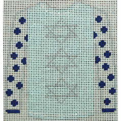O212E sweater - star of david on light blue 3.75 x 4 18 Mesh Kristine Kingston Needlepoint Designs