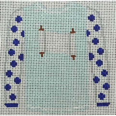 O212A sweater - scroll on light blue  3.75 x 4 18 Mesh Kristine Kingston Needlepoint Designs