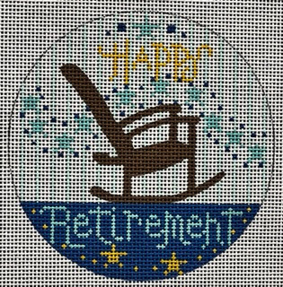 CH-1053 Happy Retirement - Rocking Chair 4" Round 18 Mesh CH Designs