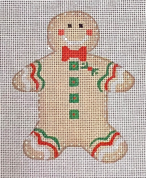 CH-1084 Christmas Cookie - Gingerbread Man 3 ¾ x 4 ¾ 18 Mesh CH Designs
