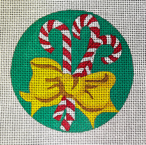 GL-132 Candy Canes 4" Round 18 Mesh Gail Lang Designs